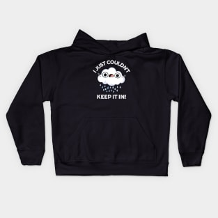 I Just Couldn't Keep It In Funny Weather Cloud Pun Kids Hoodie